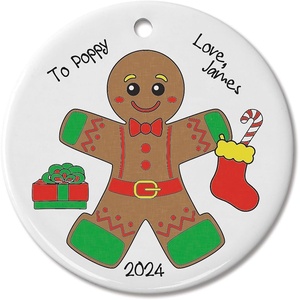 image:imageLillian Vernon Color Your Own Ornaments  Reindeer Christmas Activities Porcelain Crafts Holiday 225 Diameter GiftsGingerbread