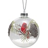 image:imageLillian Vernon Cardinal Ball Glass Ornaments  Set of 2 Mini Tree Decorations Festive Holiday Home Dcor String Included Painted Rustic