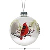 image:imageLillian Vernon Cardinal Ball Glass Ornaments  Set of 2 Mini Tree Decorations Festive Holiday Home Dcor String Included Painted Rustic