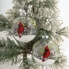 image:imageLillian Vernon Cardinal Ball Glass Ornaments  Set of 2 Mini Tree Decorations Festive Holiday Home Dcor String Included Painted Rustic